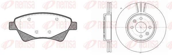 RENAULT К-кт гальм. колодки + диски Megane II, Kangoo 02- REMSA 8976.03 (фото 1)