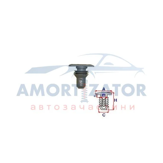 Кліпси, затискачі і кріплення ROMIX ROMC60110 (фото 1)