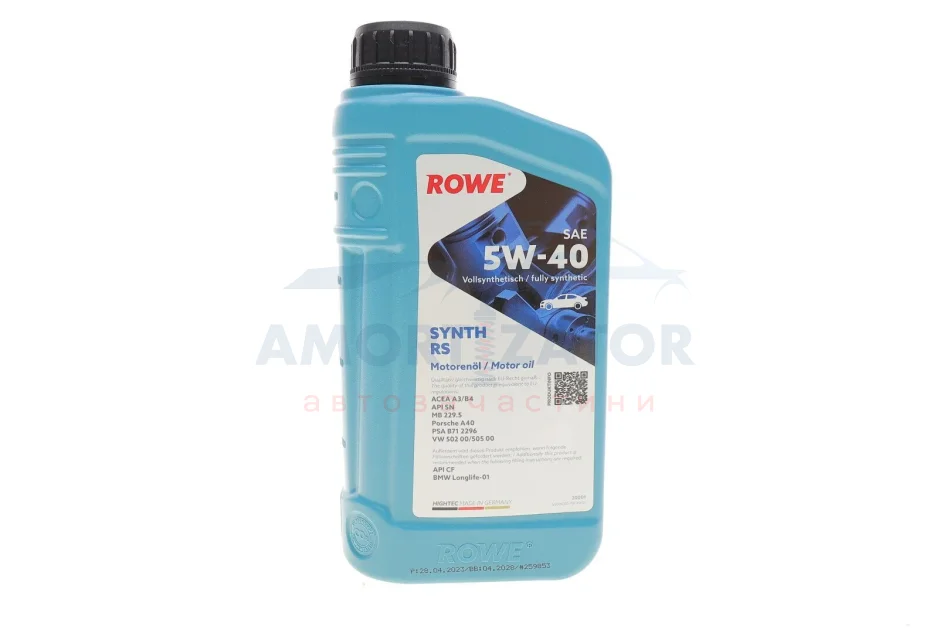 Олива моторна HIGHTEC SYNTH RS SAE 5W-40 (1 L) ROWE 20001001099 (фото 1)