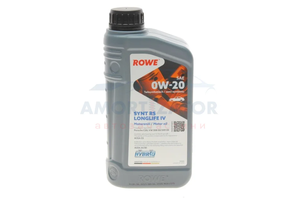Олива моторна HIGHTEC SYNTH RS LONGLIFE IV SAE 0W-20 (1 L) ROWE 20036001099 (фото 1)