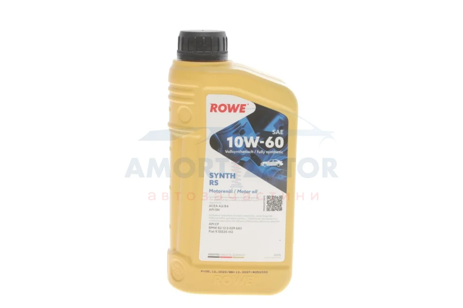 Олива моторна HIGHTEC SYNTH RS SAE 10W-60 (1 L) ROWE 20070001099 (фото 1)