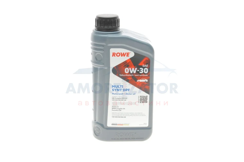 Олива моторна HIGHTEC MULTI SYNT DPF SAE 0W-30 (1 L) ROWE 20112001099 (фото 1)