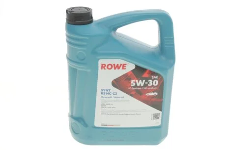 Олива моторна HIGHTEC SYNT RS SAE 5W-30 HC-C2 (5 L) ROWE 20113005099