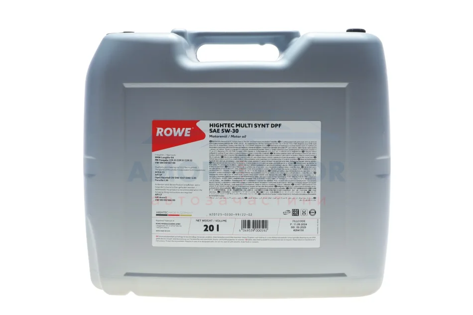 Олива моторна HIGHTEC MULTI SYNT DPF SAE 5W-30 (20 L) ROWE 20125020099 (фото 1)