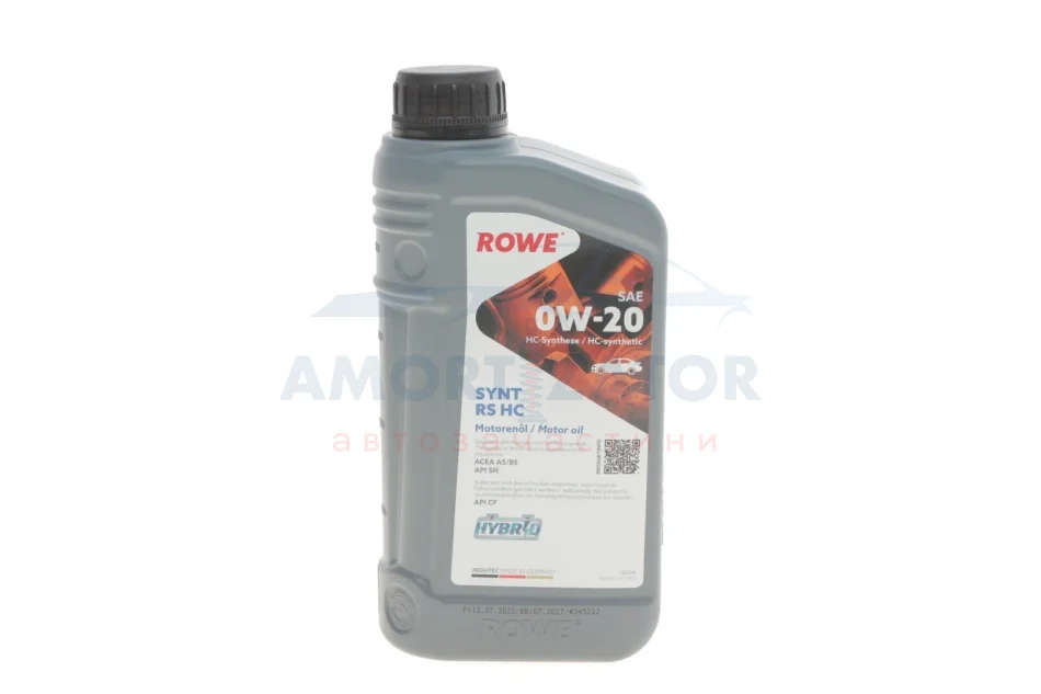 Олива моторна HIGHTEC SYNT RS HC SAE 0W-20 (1 L) ROWE 20134001099 (фото 1)