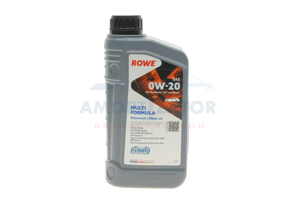 Олива моторна HIGHTEC MULTI FORMULA SAE 0W-20 (1 L) ROWE 20202001099 (фото 1)