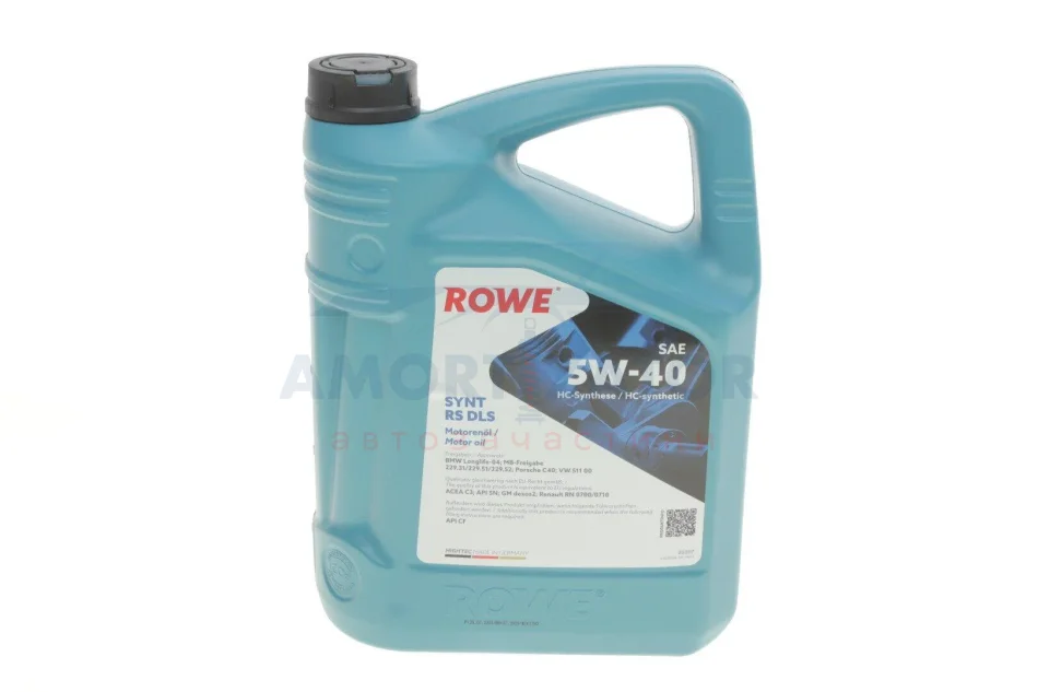 Олива моторна HIGHTEC SYNT RS DLS SAE 5W-40 (5 L) ROWE 20307005099 (фото 1)