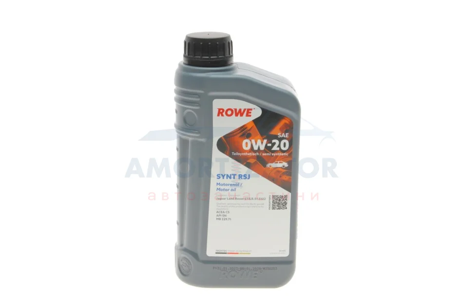 Олива моторна HIGHTEC SYNT RSJ SAE 0W-20 (1 L) ROWE 20348001099 (фото 1)