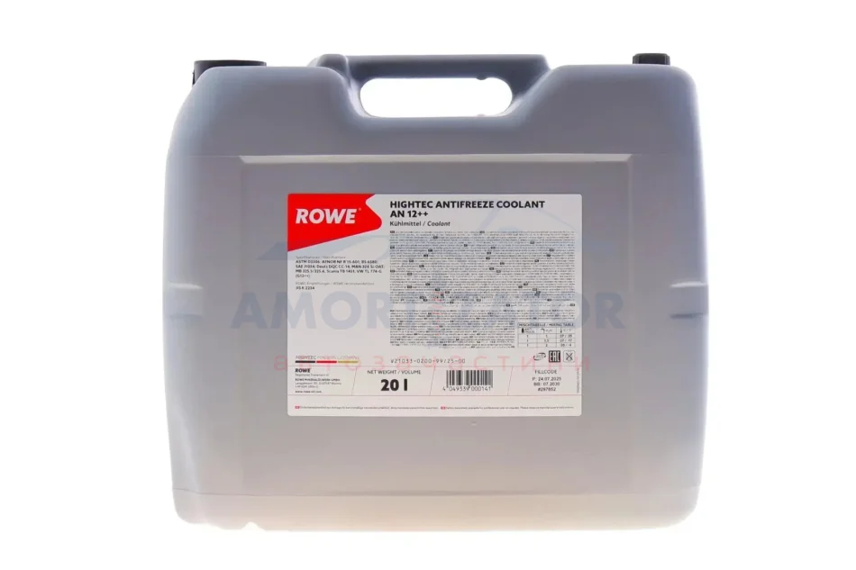 Антифриз HIGHTEC ANTIFREEZE COOLANT AN 12++ (20L) ROWE 21033020099 (фото 1)