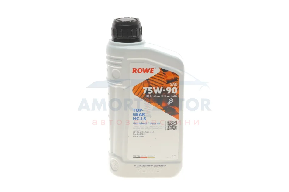 Олива трансмісійна HIGHTEC TOPGEAR SAE 75W-90 HC-LS (1 L) ROWE 25004001099 (фото 1)