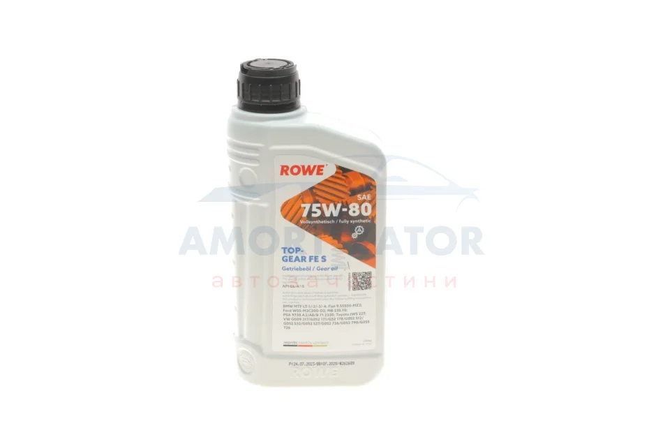 Олива трансмісійна HIGHTEC TOPGEAR FE SAE 75W-80 S (1 L) ROWE 25066001099 (фото 1)