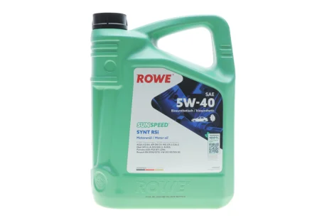 Олива моторна SUNSPEED SYNT RSi SAE 5W-40 (5 L) ROWE 4920068005099