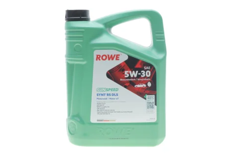 Олива моторна SUNSPEED SYNT RS DLS SAE 5W-30 (5 L) ROWE 4920118005099