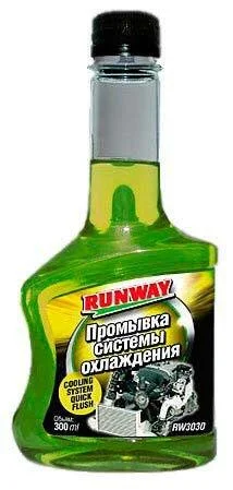 0.3л COOLING SYSTEM QUIK FLUSH очищувач системи охолодження RUNWAY RW3030 (фото 1)