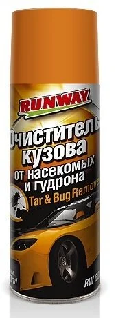 0.45л очищувач кузова от бітуму і слідів комах (270 грам аероз) RUNWAY RW6089 (фото 1)
