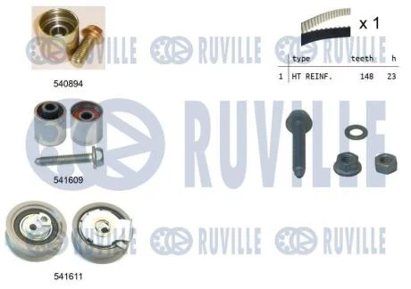 К-кт ГРМ VW Jetta/Passat 2.0FSI 04- RUVILLE 550319