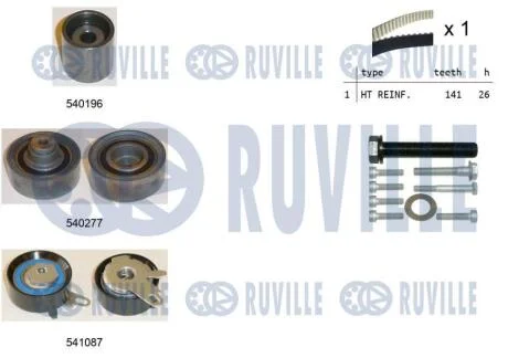 К-кт ГРМ VAG Crafter 2.5 TDI 06- RUVILLE 550504