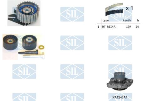 К-кт ГРМ+помпа SALERI SIL K1PA1246A1