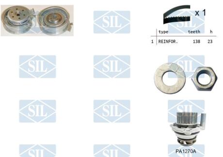 К-кт ГРМ (пасок+ролик+водяна помпа) SALERI SIL K1PA1270A
