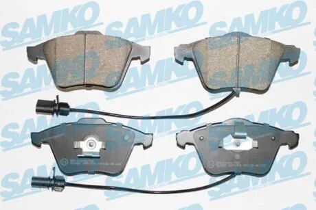 Комплект гальмівних накладок, дискове гальмо SAMKO 5SP1239
