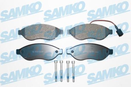 Комплект гальмівних накладок, дискове гальмо SAMKO 5SP1287