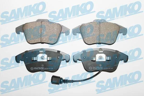 Комплект гальмівних накладок, дискове гальмо SAMKO 5SP1392 (фото 1)