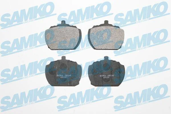 Комплект гальмівних накладок, дискове гальмо SAMKO 5SP143 (фото 1)