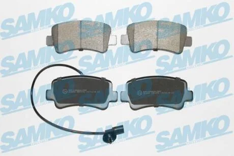 Комплект гальмівних накладок, дискове гальмо SAMKO 5SP1578