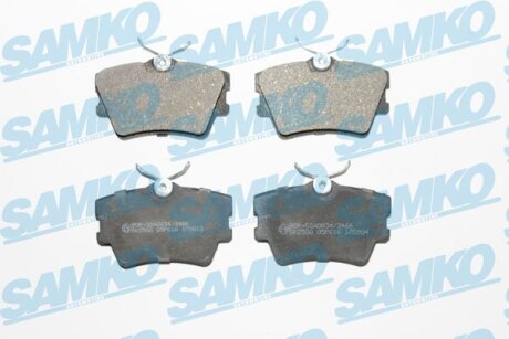 Комплект гальмівних накладок, дискове гальмо SAMKO 5SP616