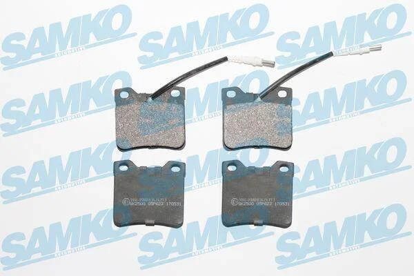 Комплект гальмівних накладок, дискове гальмо SAMKO 5SP623 (фото 1)