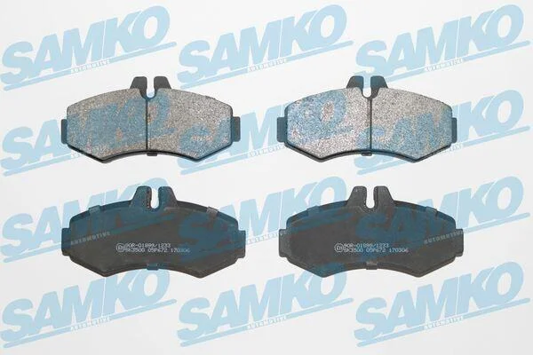 Комплект гальмівних накладок, дискове гальмо SAMKO 5SP672 (фото 1)
