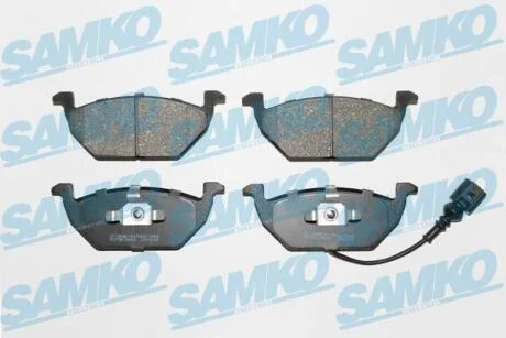 Комплект гальмівних накладок, дискове гальмо SAMKO 5SP692