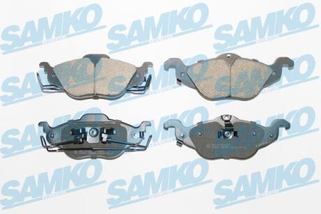 Комплект гальмівних накладок, дискове гальмо SAMKO 5SP698