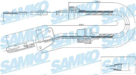 Тросовий привод, привод зчеплення SAMKO C0064C