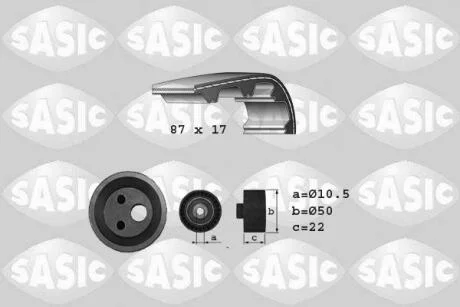Комплект ГРМ (ремінь + ролик) SASIC 1754006
