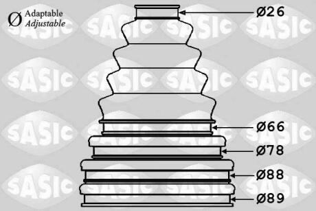Комплект пильовиків гумових SASIC 1900001