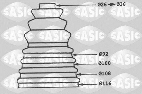 Комплект пильовиків гумових SASIC 1904010