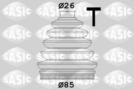 Комплект пильовиків гумових SASIC 1906038