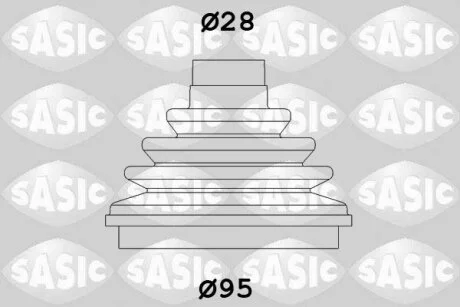 Комплект пильовиків гумових SASIC 2933003