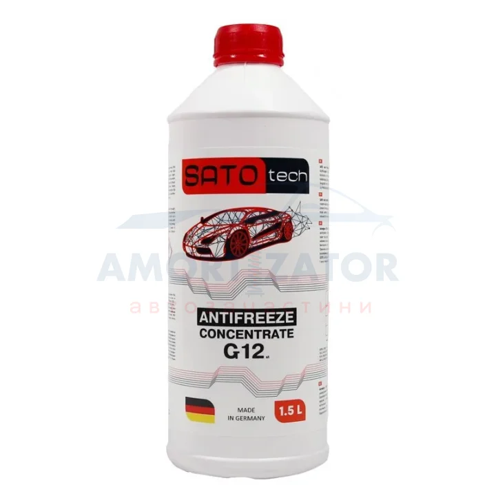 SATO Антифриз червоний (-80С) 1,5л. G12 SATO TECH G1201R (фото 1)