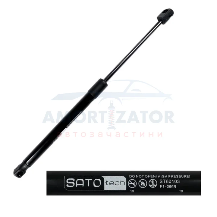 SATO Амортизатор капота, F=360N, L=39см, H=15.2см SATO TECH ST60103 (фото 1)
