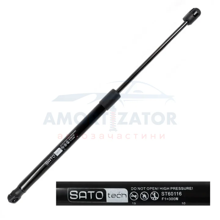 SATO Амортизатор капота, F=300N, L=44.1см, H=17.5см SATO TECH ST60116 (фото 1)