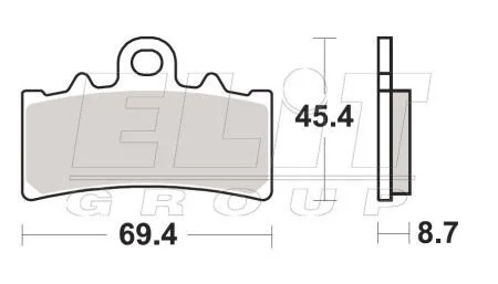 Гальмівні колодки SBS 877HS