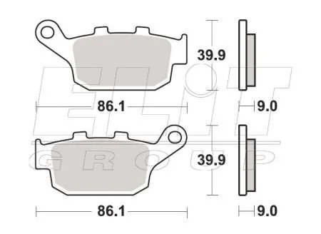 Гальмівні колодки SBS 881LS (фото 1)