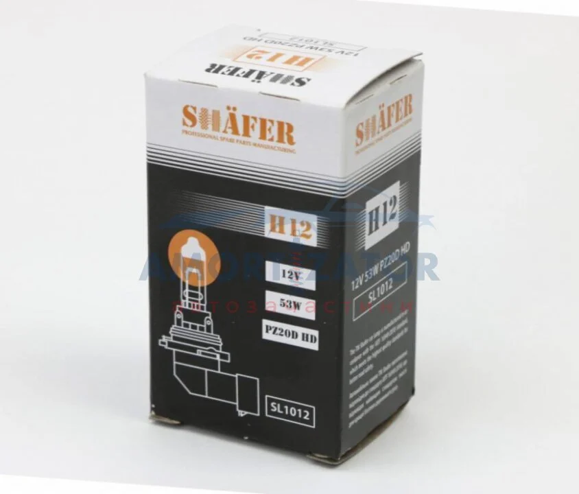 Лампа галогенова H12 12V 53W PZ20D HD (картонна упаковка 1шт) SHAFER SL1012 (фото 1)