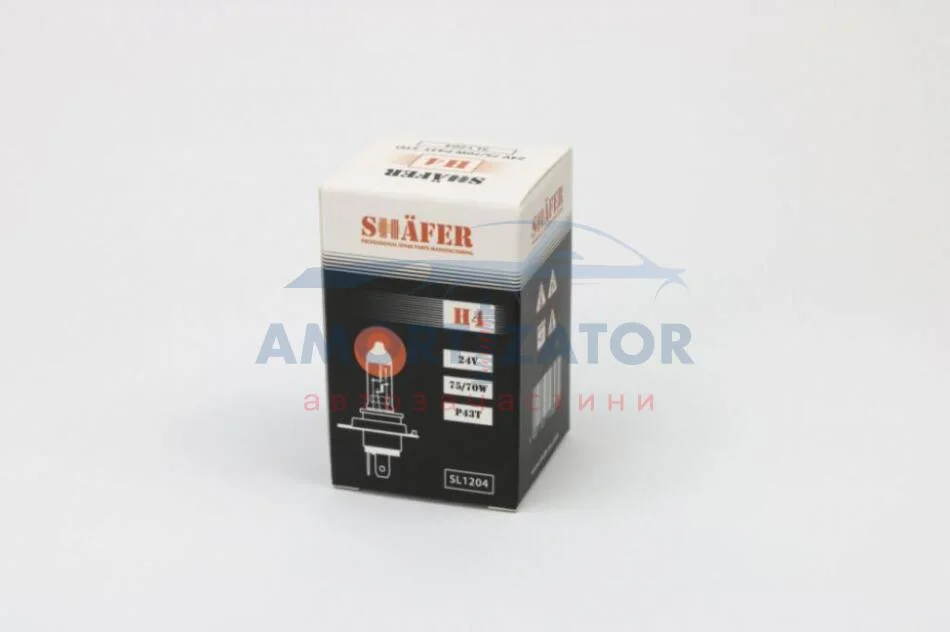 Лампа 24V H4 75/70W P43t SHAFER SL1204 (фото 1)