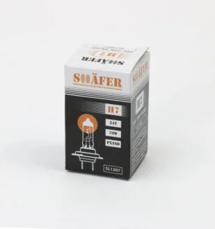 Лампа галогенова H7 24V 70W PX26D (картонна упаковка 1шт) SHAFER SL1207