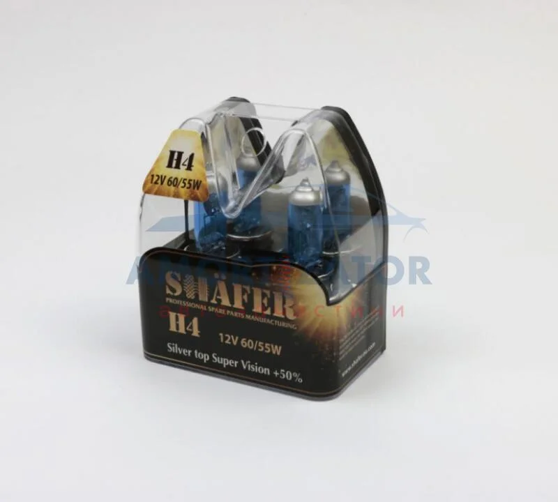 Лампа 12V H4 60/55W P43t SUPER VISION ULTRA +50% Box2шт SHAFER SL3004S (фото 1)