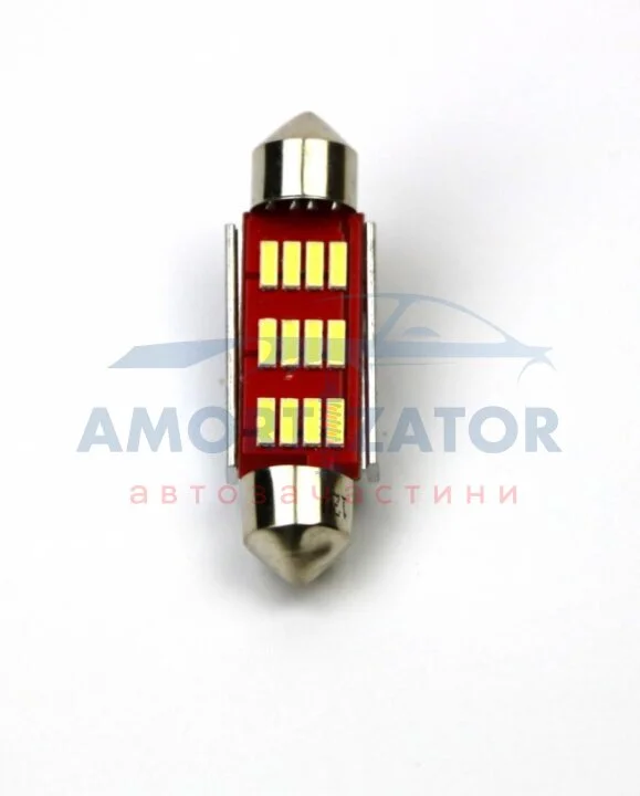 Лампа світлодіодна T11 Festoon T11x39 12LEDs canbus (1шт) SHAFER SL4039 (фото 1)