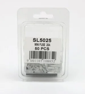 Запобіжник Mini 25A (пластикове пакування по 50шт) SHAFER SL5025